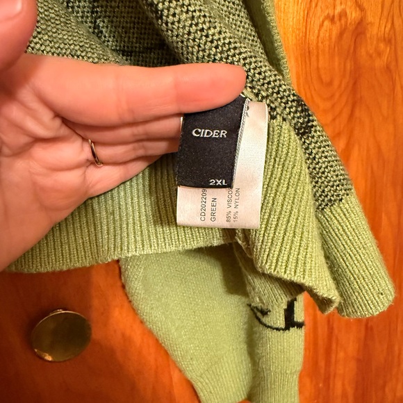 Cider Green Dinosaur Patterned Women's Cardigan - Picture 5 of 5